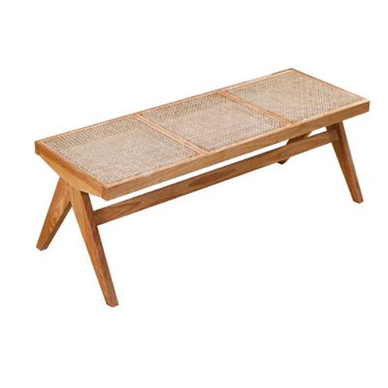 11.7-inch Width Tropical Entryway Bench Solid Wood Seating Bench