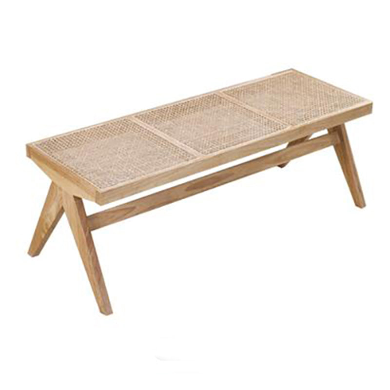 11.7-inch Width Tropical Entryway Bench Solid Wood Seating Bench