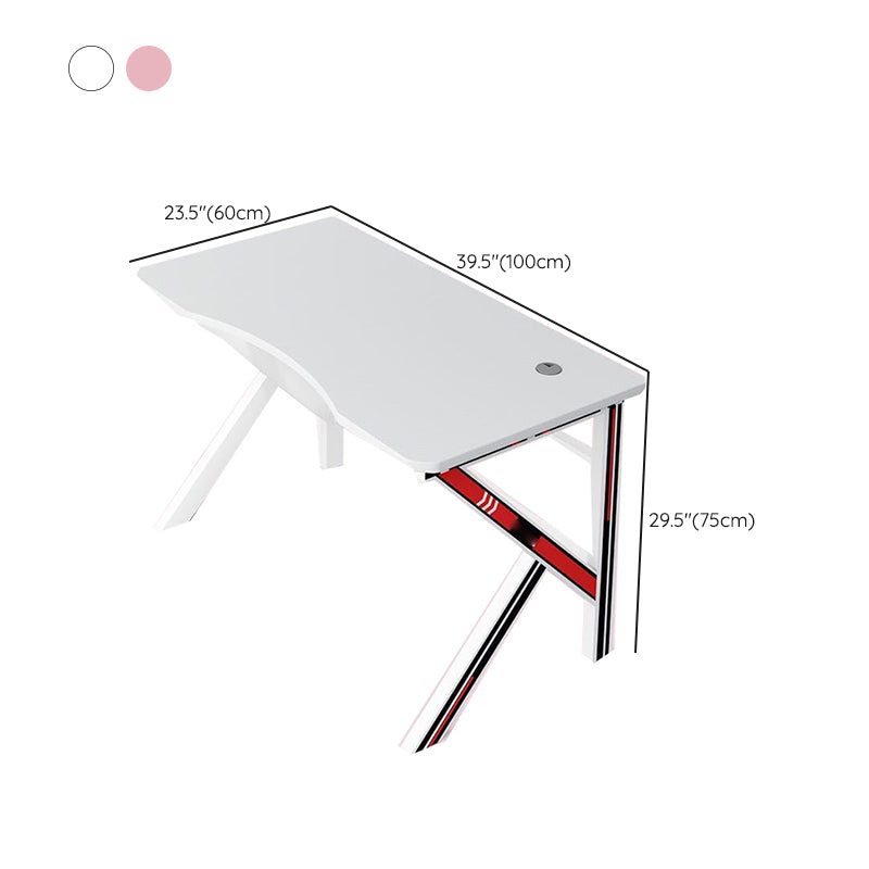 Glam Home Gaming Desk Manufactured Wood K-Shape Computer Desk