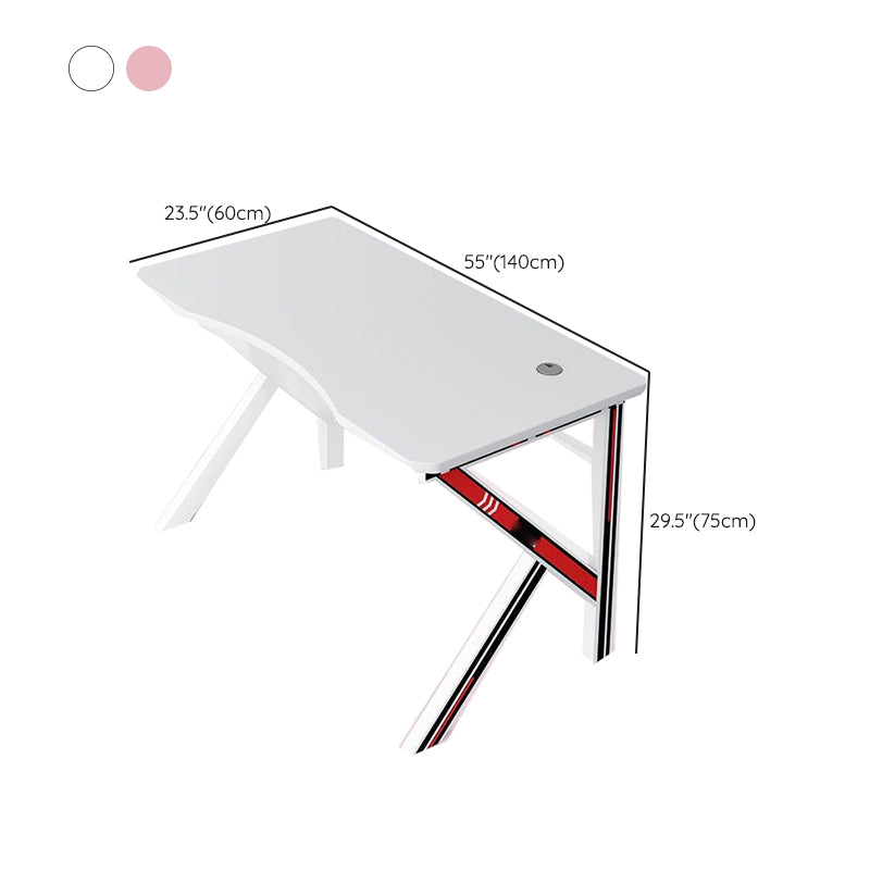 Glam Home Gaming Desk Manufactured Wood K-Shape Computer Desk