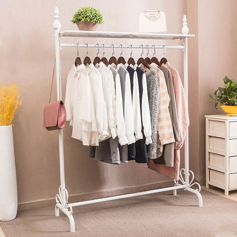 Modern Style Coat Rack Pure Color Free Standing Hooks Design Coat Rack with Shelves