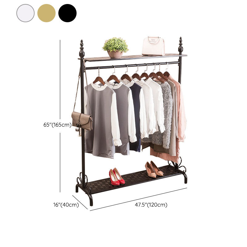 Modern Style Coat Rack Pure Color Free Standing Hooks Design Coat Rack with Shelves