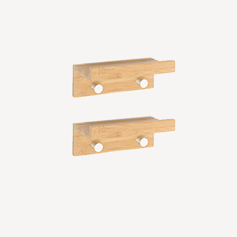 Modern Coat Hanger Wood Wall-Mounted with Shelves and Hooks Entryway Kit