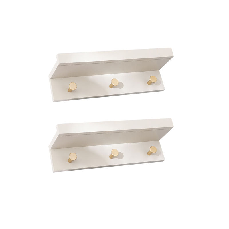 Modern Coat Hanger Wood Wall-Mounted with Shelves and Hooks Entryway Kit