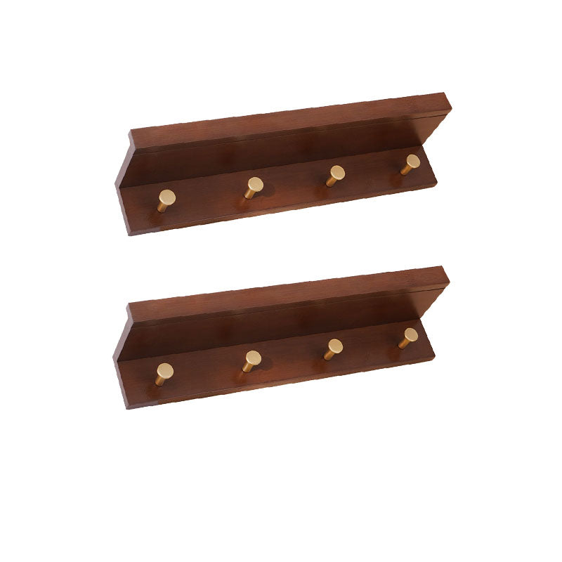 Modern Coat Hanger Wood Wall-Mounted with Shelves and Hooks Entryway Kit