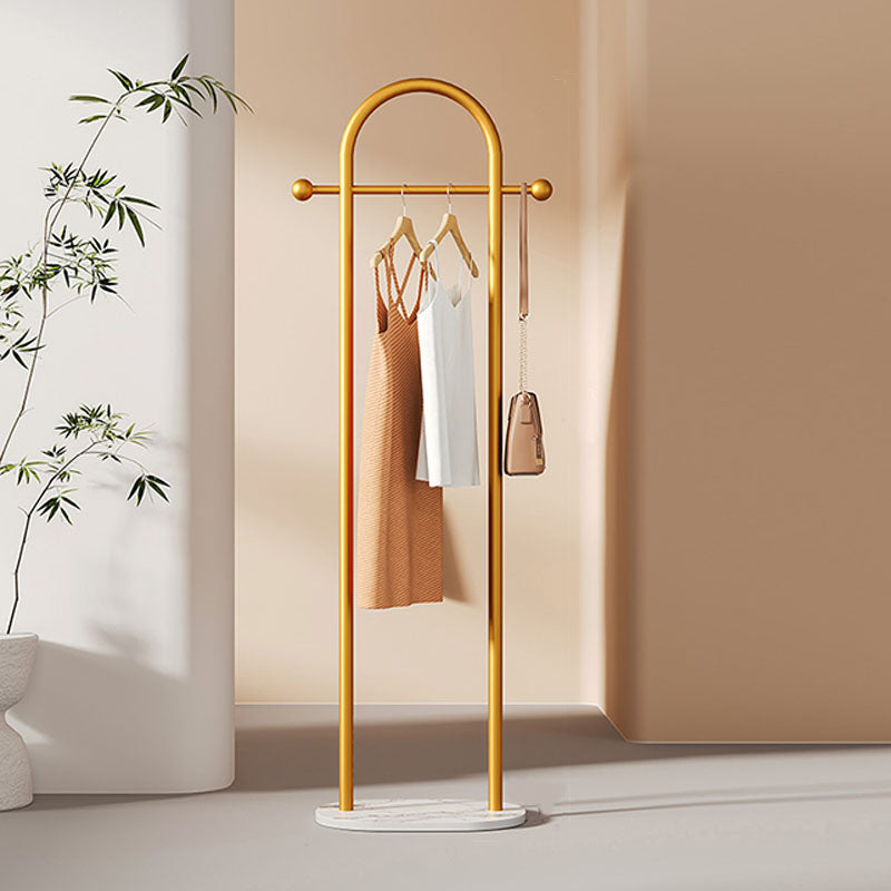 Luxurious Coat Hanger Free Standing Metal Storage Basket Coat Rack for Living Room