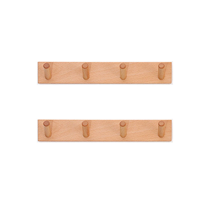 Modern Entryway Kit Wood Wall-Mounted with Hooks Coat Hanger