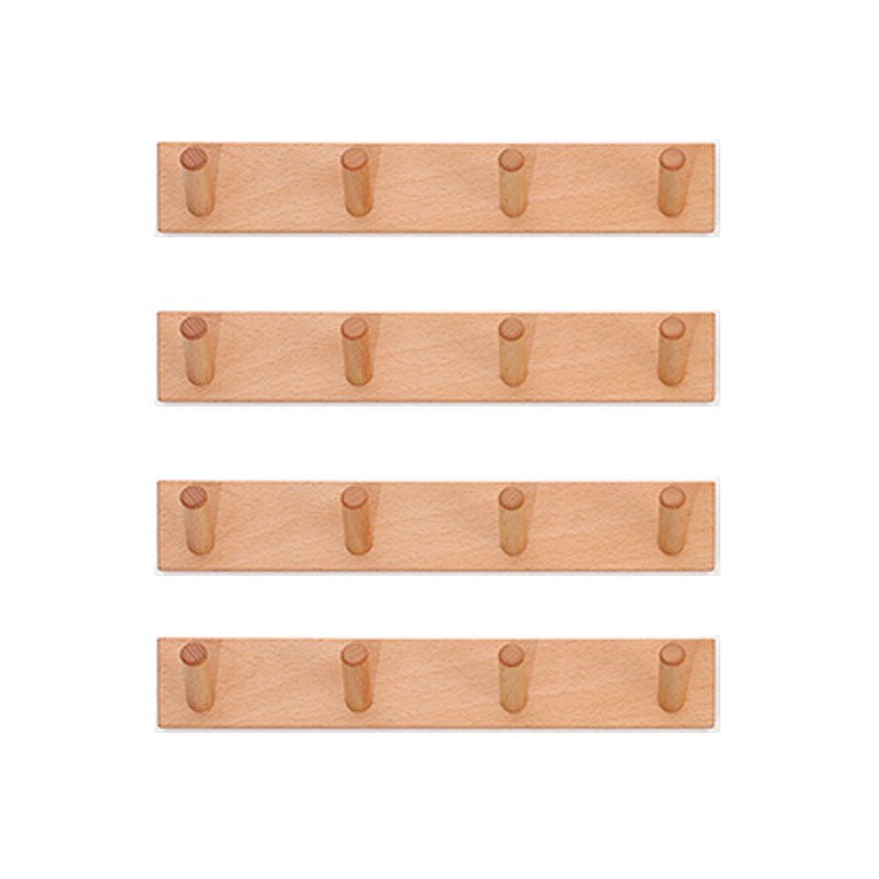 Modern Entryway Kit Wood Wall-Mounted with Hooks Coat Hanger