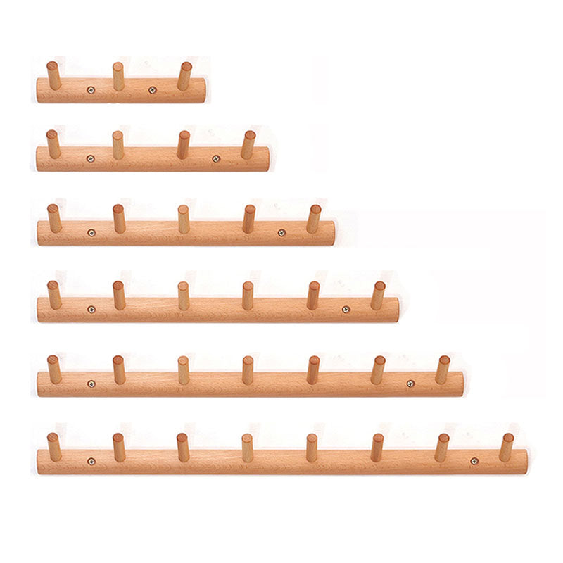 Modern Entryway Kit Wood Wall-Mounted with Hooks Coat Hanger