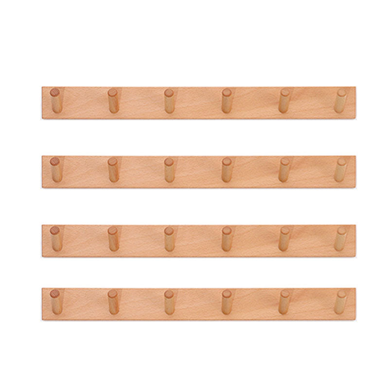 Modern Entryway Kit Wood Wall-Mounted with Hooks Coat Hanger