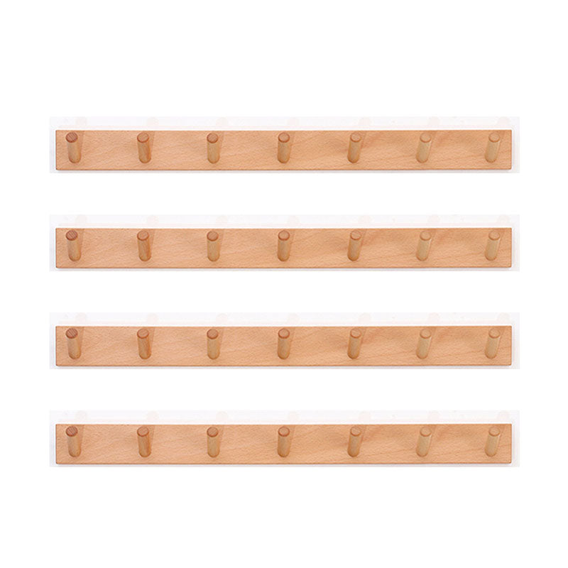 Modern Entryway Kit Wood Wall-Mounted with Hooks Coat Hanger