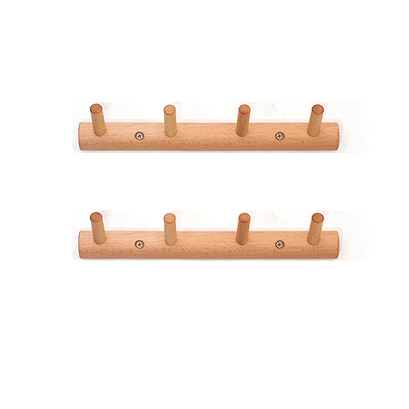 Modern Entryway Kit Wood Wall-Mounted with Hooks Coat Hanger