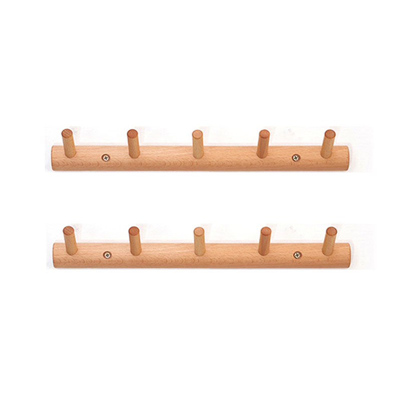 Modern Entryway Kit Wood Wall-Mounted with Hooks Coat Hanger