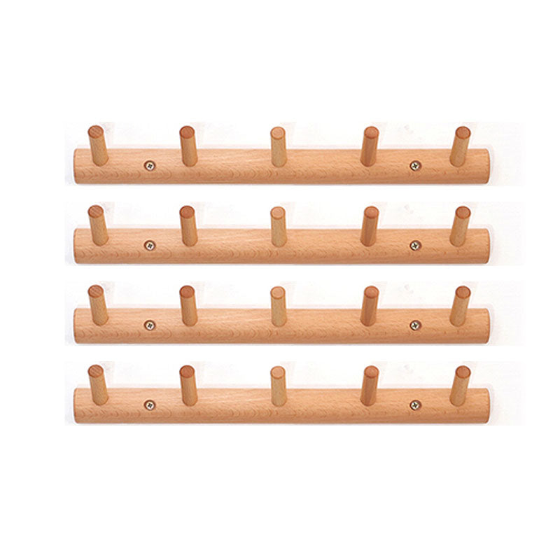 Modern Entryway Kit Wood Wall-Mounted with Hooks Coat Hanger