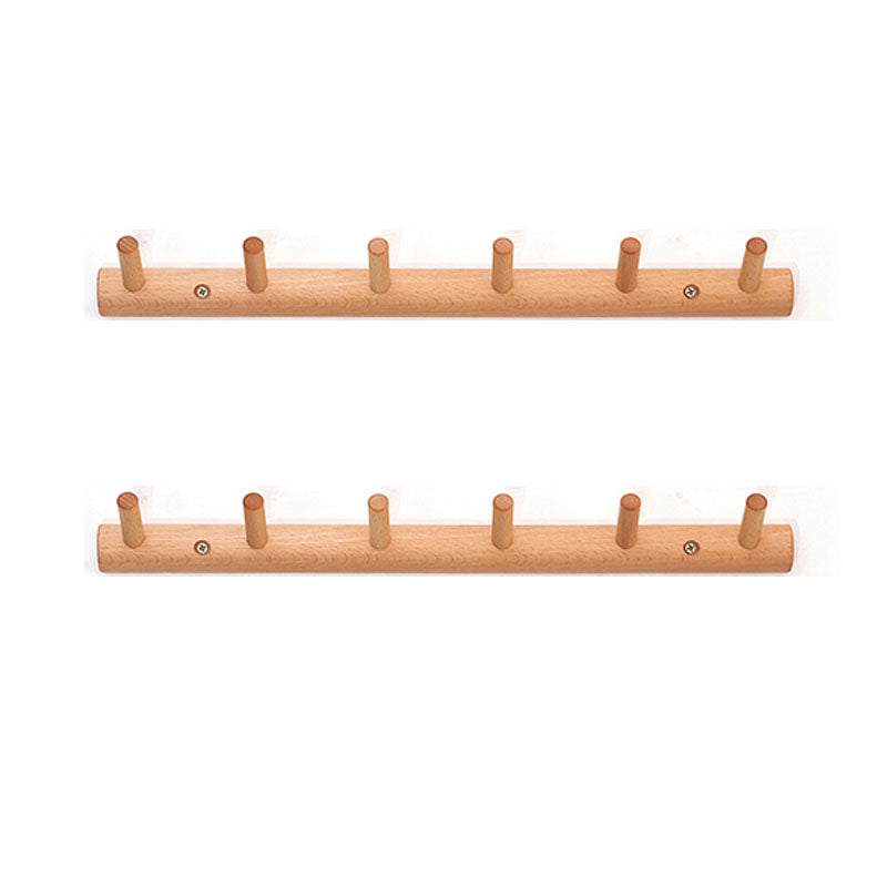 Modern Entryway Kit Wood Wall-Mounted with Hooks Coat Hanger