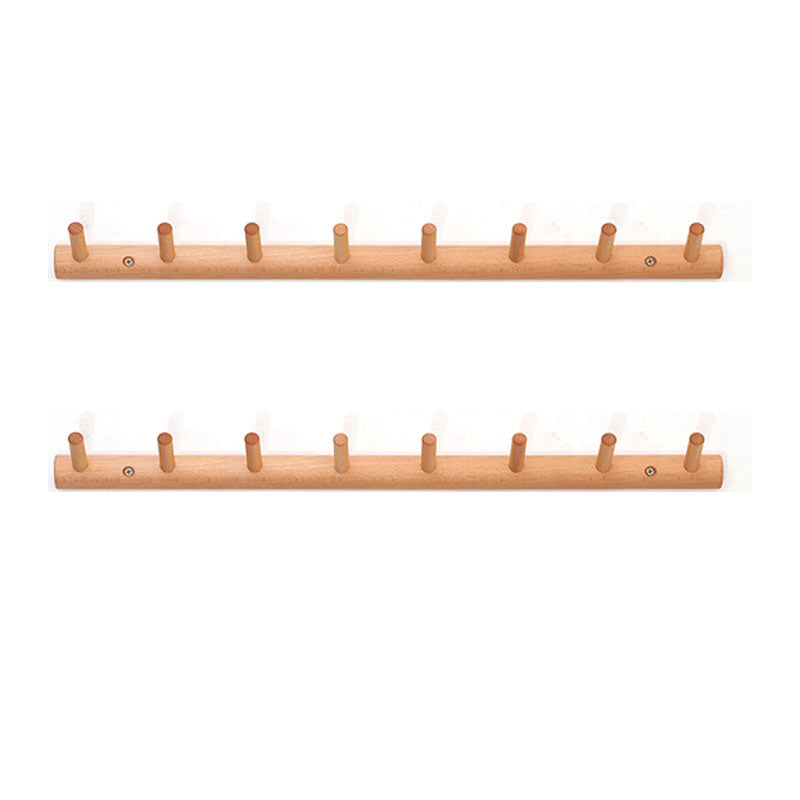 Modern Entryway Kit Wood Wall-Mounted with Hooks Coat Hanger