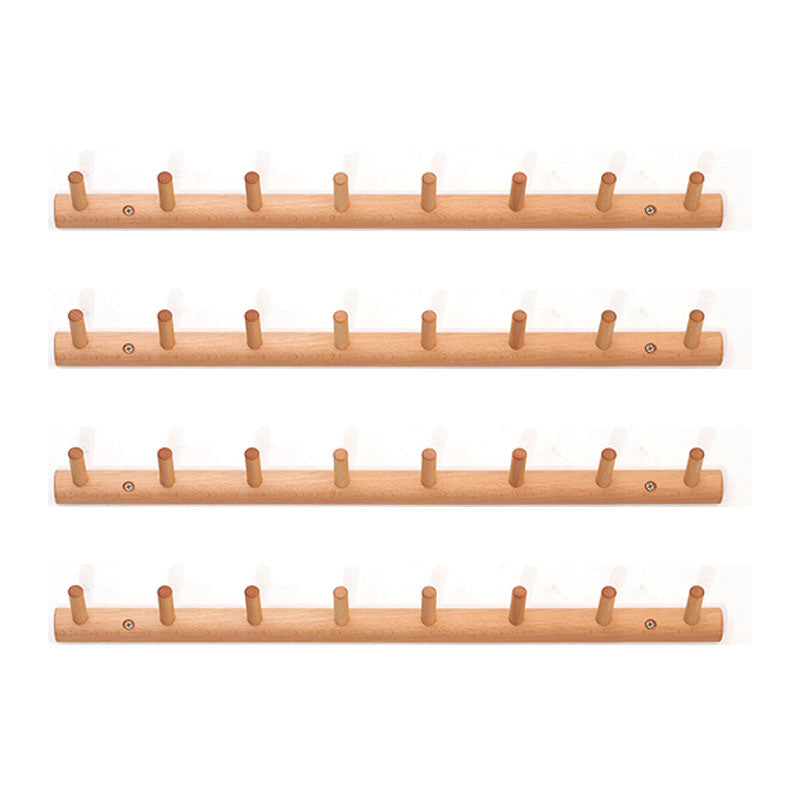 Modern Entryway Kit Wood Wall-Mounted with Hooks Coat Hanger