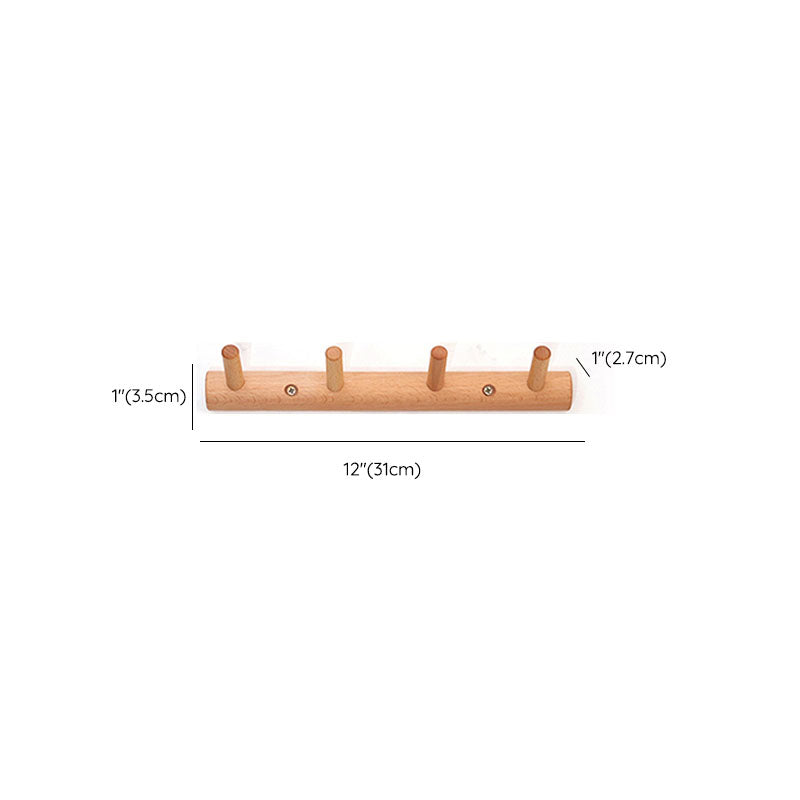 Modern Entryway Kit Wood Wall-Mounted with Hooks Coat Hanger