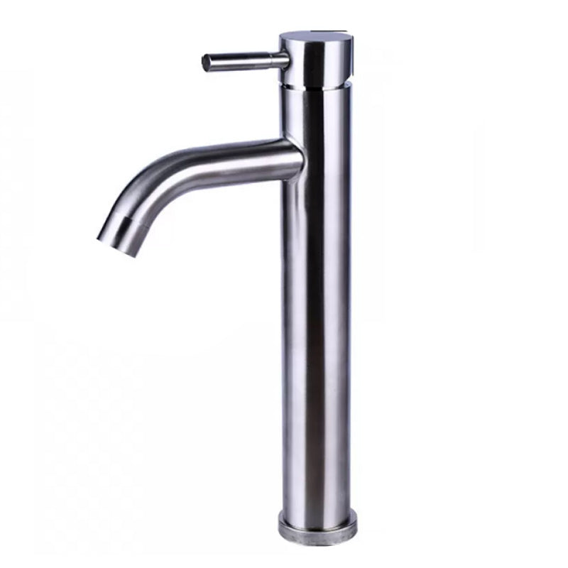 Modern Sliver Centerset Faucet Solid Color Bathroom Faucet with Lever Handle