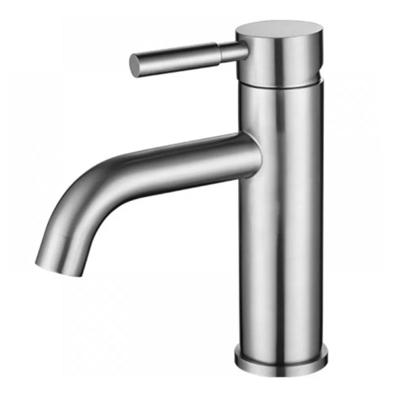 Modern Sliver Centerset Faucet Solid Color Bathroom Faucet with Lever Handle