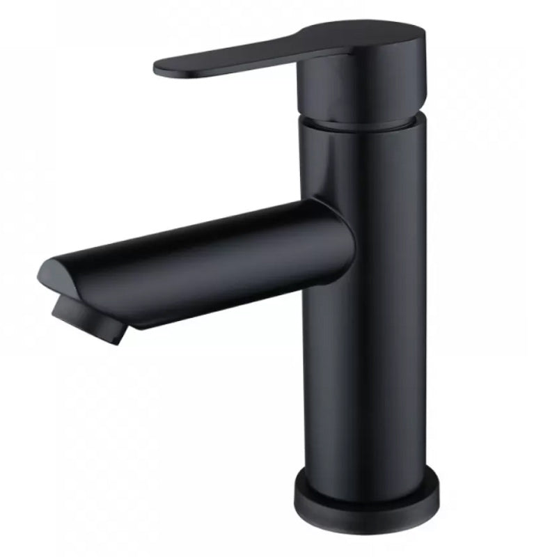 Modern Sliver Centerset Faucet Solid Color Bathroom Faucet with Lever Handle