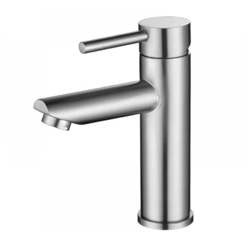 Modern Sliver Centerset Faucet Solid Color Bathroom Faucet with Lever Handle