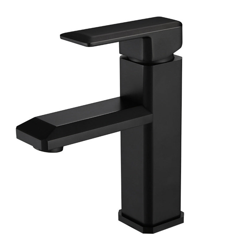 Single Hole Vanity Sink Faucet 6.69" H Modern Low-Arc Sink Bathroom Faucet