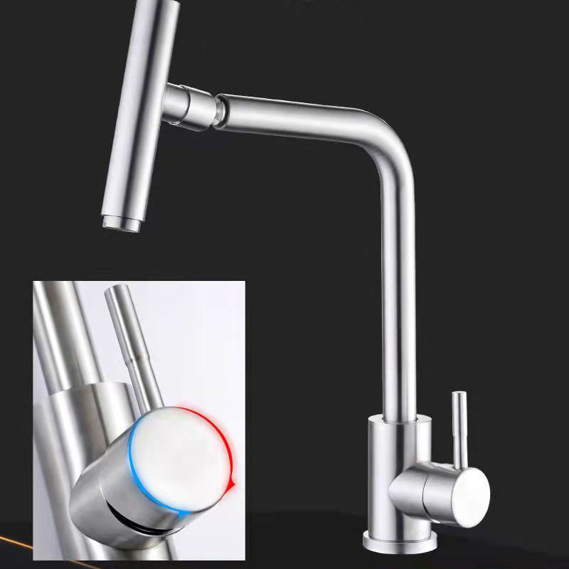 1-Handle Faucets with Water Dispenser Stainless Steel Standard Kitchen Faucets