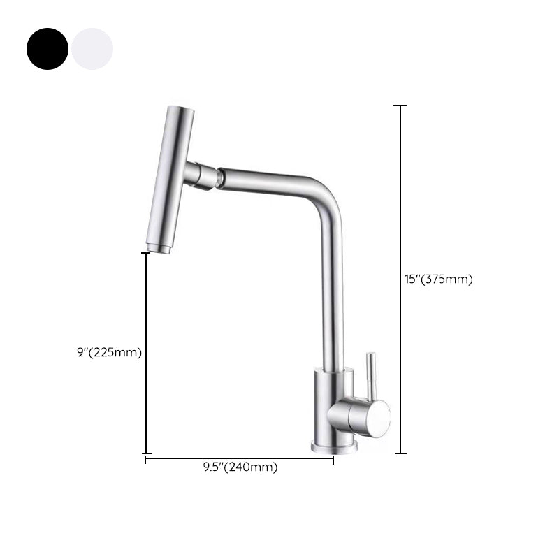 1-Handle Faucets with Water Dispenser Stainless Steel Standard Kitchen Faucets