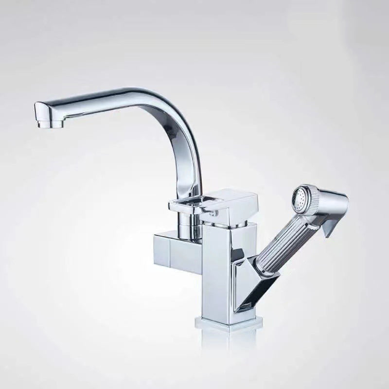 Modern 1-Handle Faucet with Water Dispenser with Pull out Sprayer Faucet