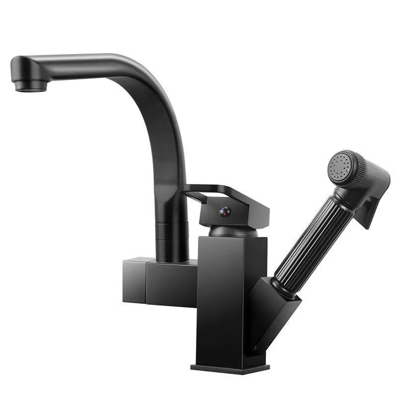 Modern 1-Handle Faucet with Water Dispenser with Pull out Sprayer Faucet