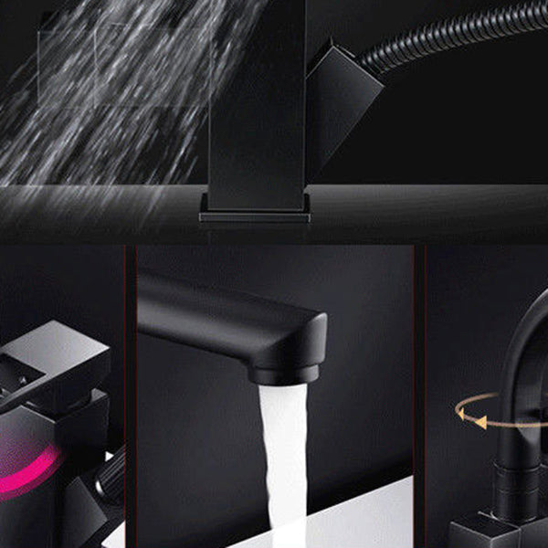 Modern 1-Handle Faucet with Water Dispenser with Pull out Sprayer Faucet