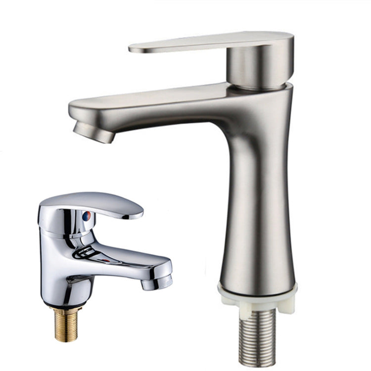 Contemporary Single Handle Kitchen Faucet  Low Profile Faucet in Chrome