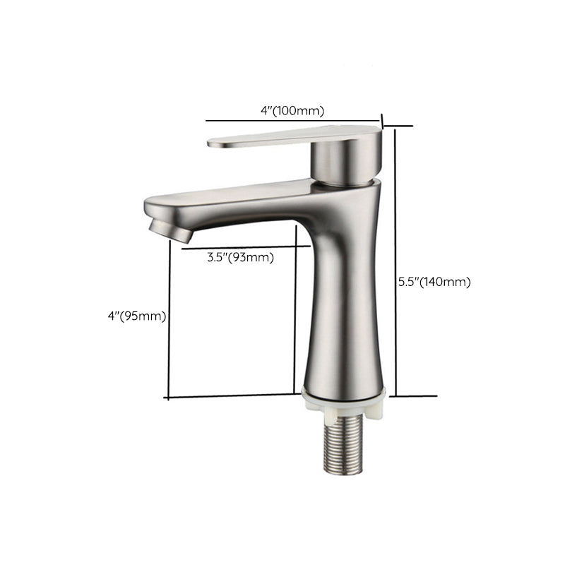 Contemporary Single Handle Kitchen Faucet  Low Profile Faucet in Chrome