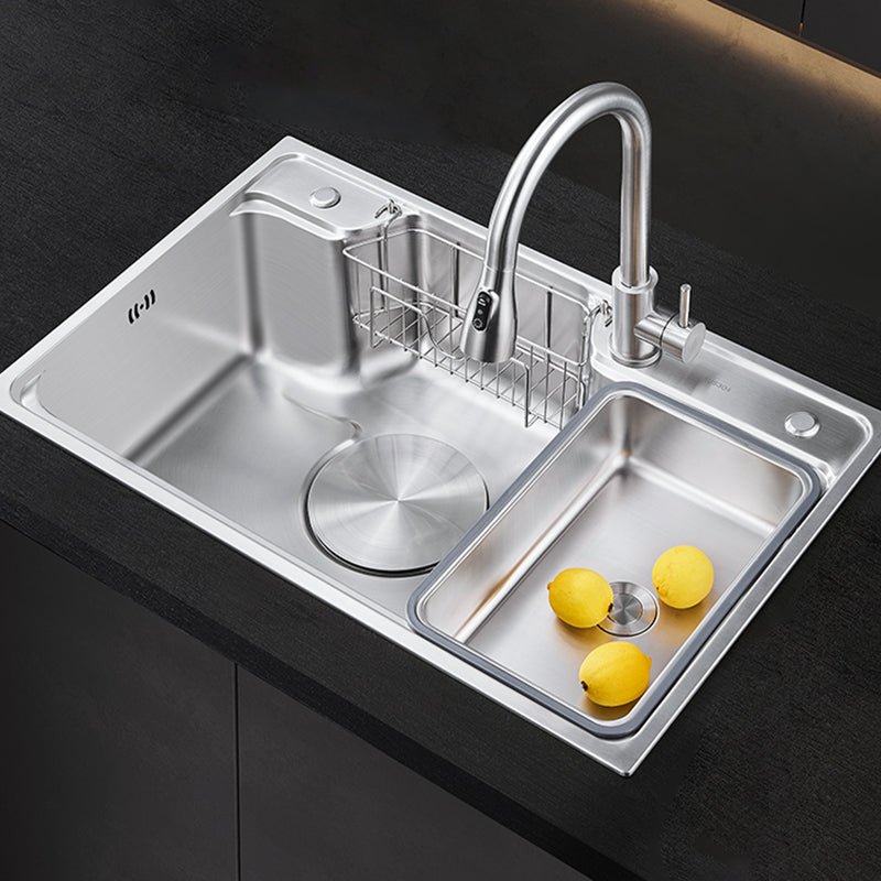 Contemporary Kitchen Sink Set Stainless Steel Friction Resistant Kitchen Sink Set