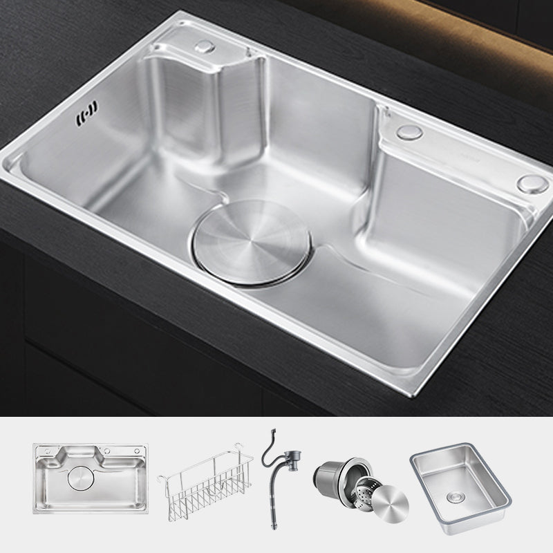 Contemporary Kitchen Sink Set Stainless Steel Friction Resistant Kitchen Sink Set