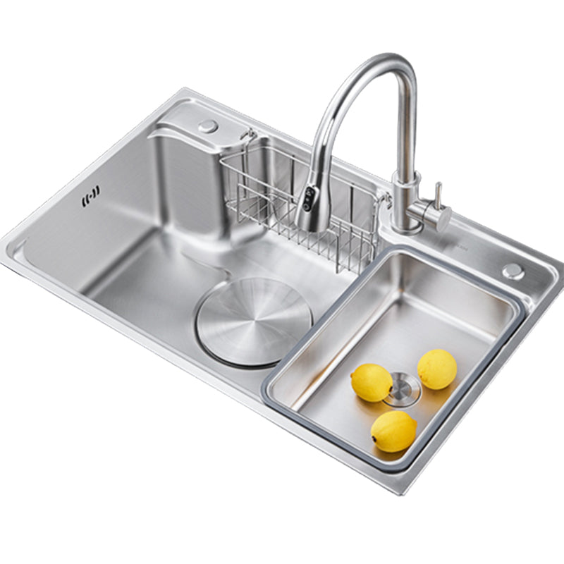 Contemporary Kitchen Sink Set Stainless Steel Friction Resistant Kitchen Sink Set