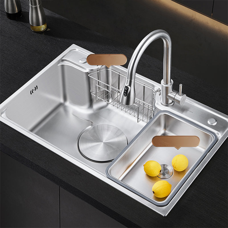 Contemporary Kitchen Sink Set Stainless Steel Friction Resistant Kitchen Sink Set