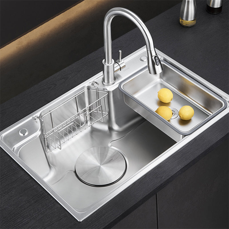 Contemporary Kitchen Sink Set Stainless Steel Friction Resistant Kitchen Sink Set