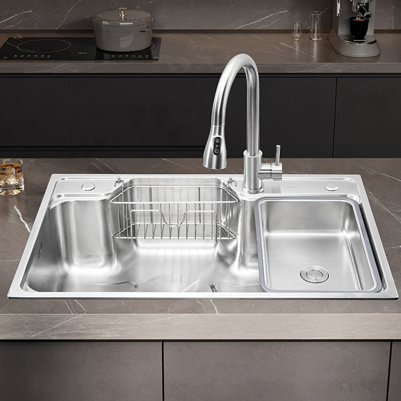 Contemporary Kitchen Sink Set Stainless Steel Friction Resistant Kitchen Sink Set