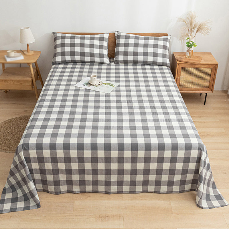 Cotton Breathable Sheet Set Soft Fade Resistant Bed Sheet Set