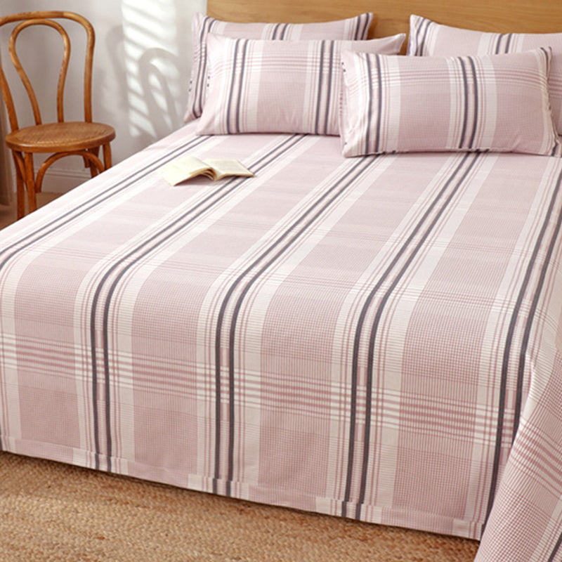 Non-Pilling Sheet Set Cotton Fade Resistant Breathable Soft Bed Sheet Set