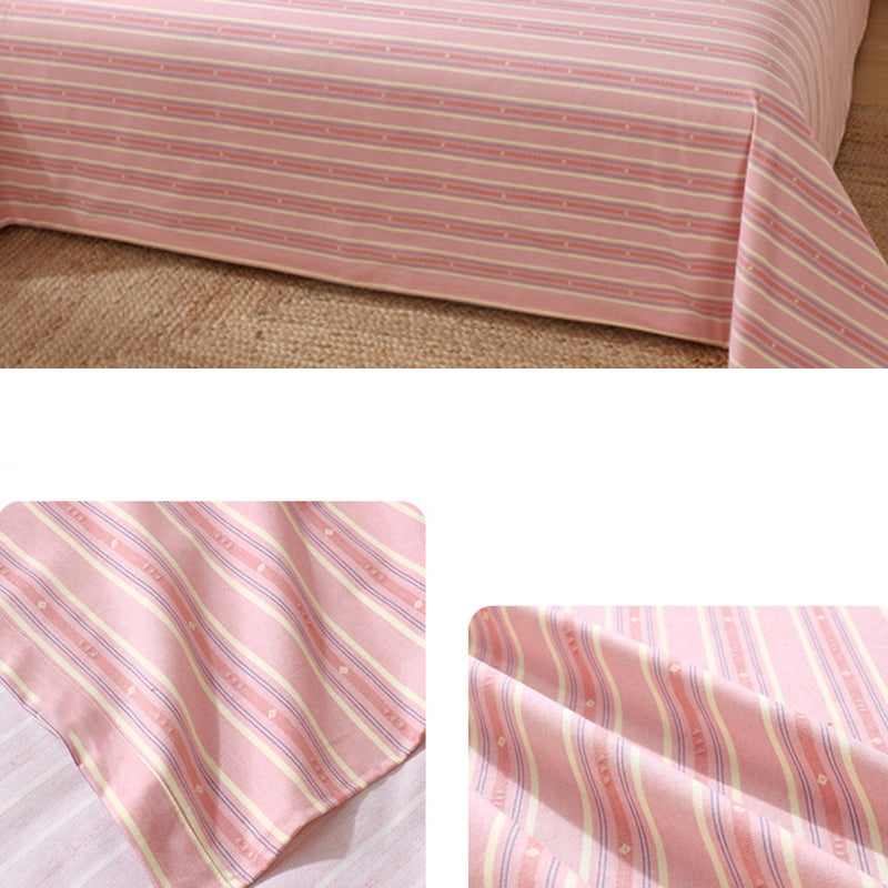 Non-Pilling Sheet Set Cotton Fade Resistant Breathable Soft Bed Sheet Set