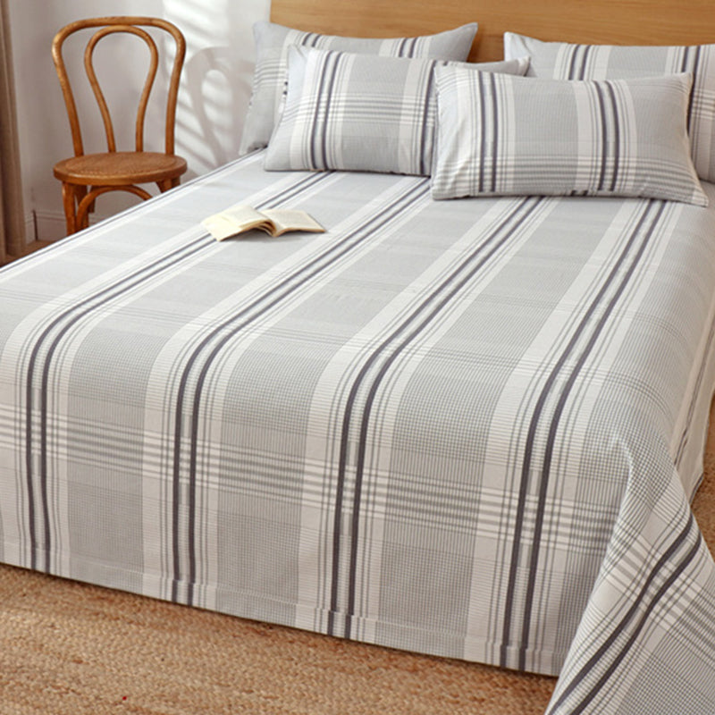 Non-Pilling Sheet Set Cotton Fade Resistant Breathable Soft Bed Sheet Set