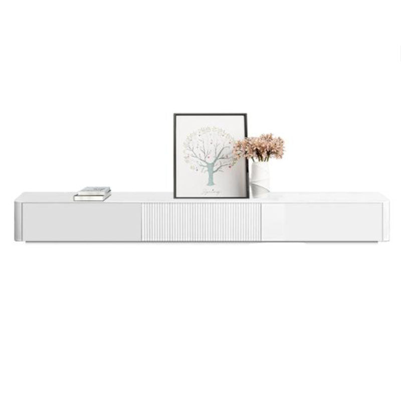 Scandinavian Scratch-Resistant TV Stand White/ Black TV Console with 3 Drawers