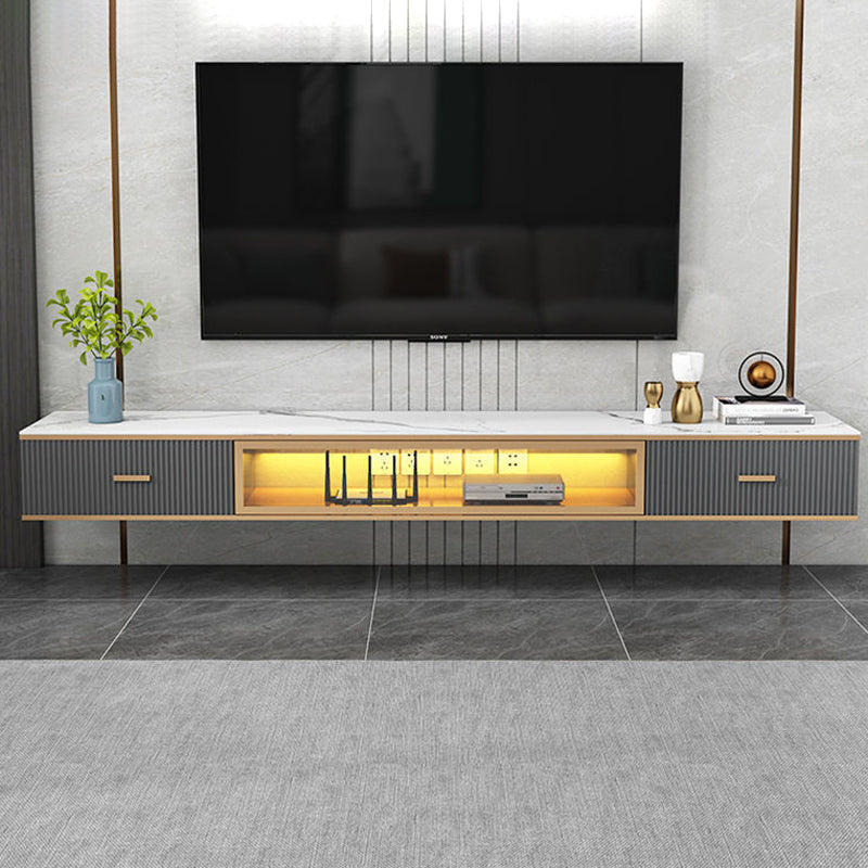 Modern Style Wall-mounted TV Console Slate TV Stand with Drawers