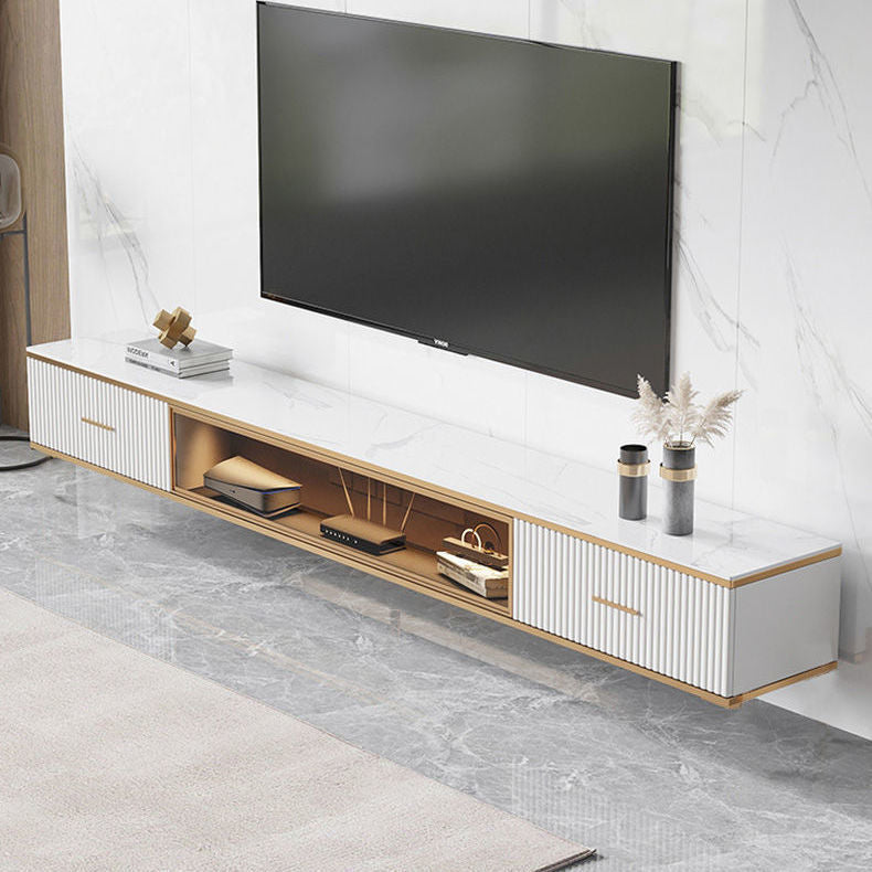 Modern Style Wall-mounted TV Console Slate TV Stand with Drawers