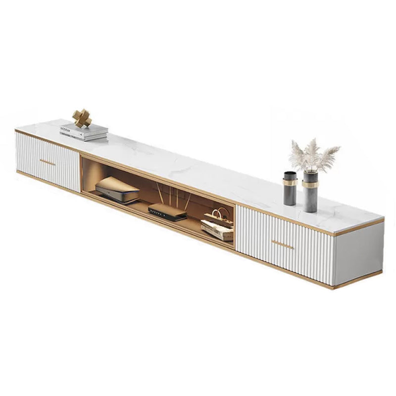 Modern Style Wall-mounted TV Console Slate TV Stand with Drawers