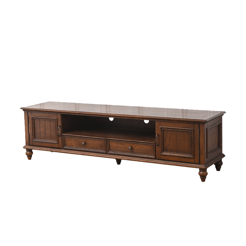 Solid Wood Home TV Stand Traditional TV Cabinet with Splayed Wood Legs