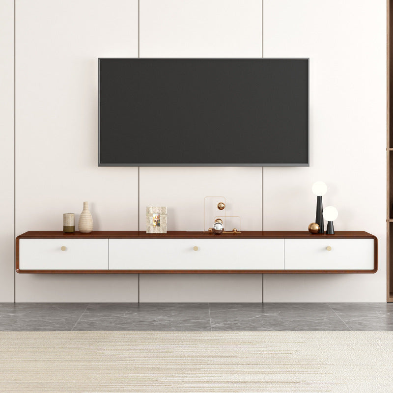 Modern TV Stand Console Wooden Wall-mounted TV Stand with Drawers